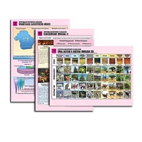 Комплект таблиц по географии раздаточных "Природа материков и океанов" (цвет, лам, формат А4, 12  штук) - «globural.ru» - Барнаул