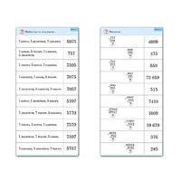 Комплект карточек (10) "Обучающий калейдоскоп. Сложение и вычитание в столбик" - «globural.ru» - Барнаул
