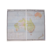 Учебная карта "Австралия и Новая Зеландия" (экономическая) 1100*1340 мм (матовое, 2-стороннее лам.) - «globural.ru» - Барнаул