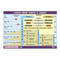 Таблица демонстрационная "Сравнение понятий изомер и гомолог" (винил 100х140) - «globural.ru» - Барнаул