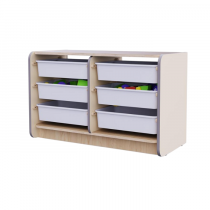 Двойной модуль для хранения игрушек из коллекции мебели «НЕГА» (цвет бежевый) - «globural.ru» - Барнаул