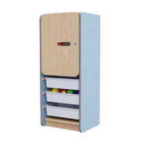 Закрытый шкаф с ящиками из коллекции мебели «НЕГА» (цвет голубой) - «globural.ru» - Барнаул