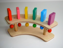 Тактильно-развивающая панель "Разноцветное домино" (6 домино, 1/4 круга) - «globural.ru» - Барнаул