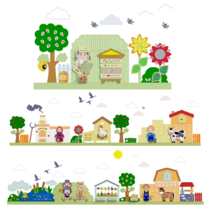 Набор декоративно-развивающих панелей "Деревенька" - «globural.ru» - Барнаул