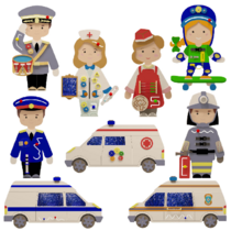 Набор бизибордов «Профессии и спецавтомобили» - «globural.ru» - Барнаул