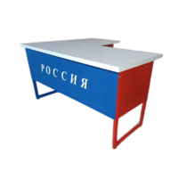 Стол преподавателя "Патриот" угловой с выкатной тумбой - «globural.ru» - Барнаул