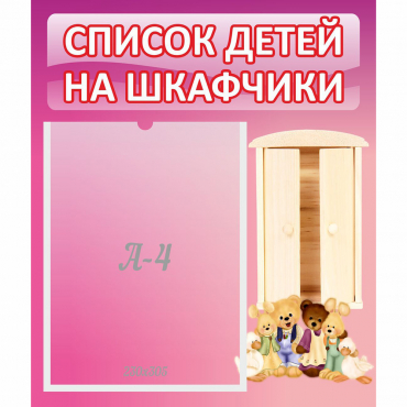 Стенд "Список детей на шкафчики" - «globural.ru» - Барнаул